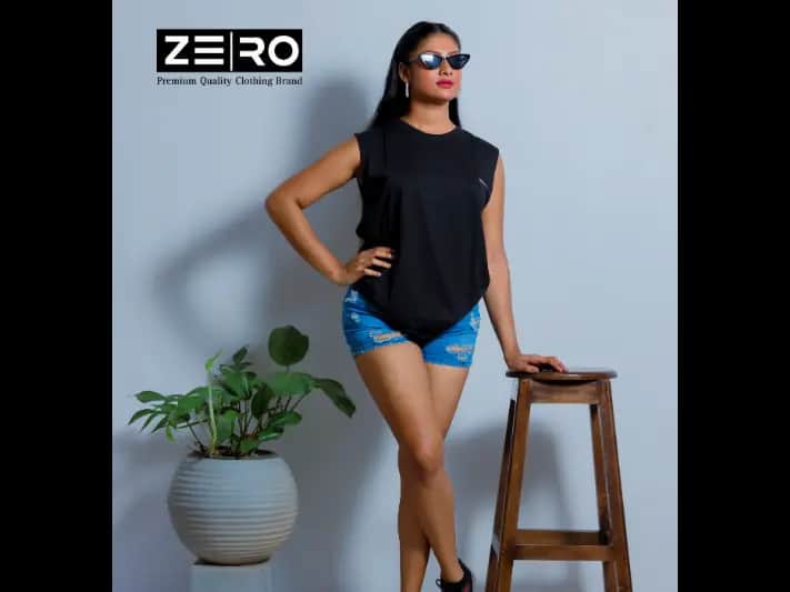 Ladies Regular Fit Arm Cut - Black