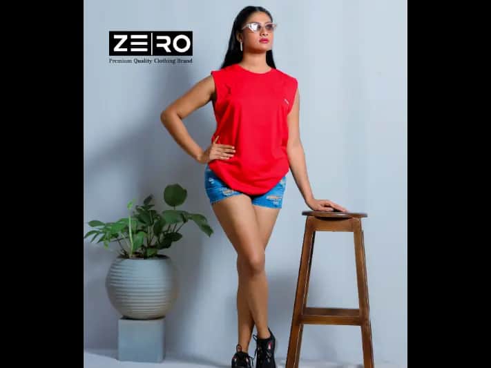 Ladies Regular Fit Arm Cut - Red