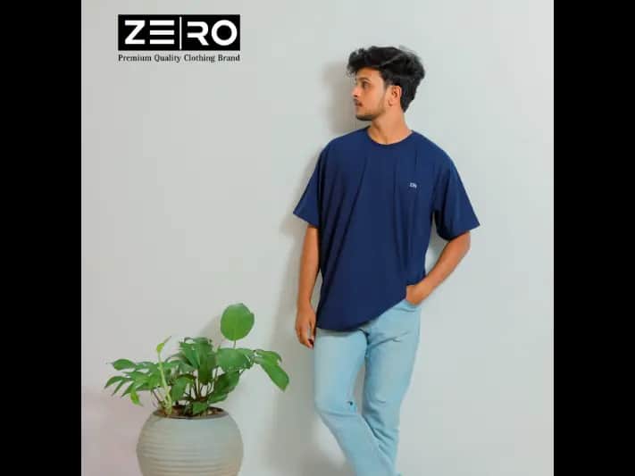 Men's Oversized Baggy T-Shirts - Navy Blue