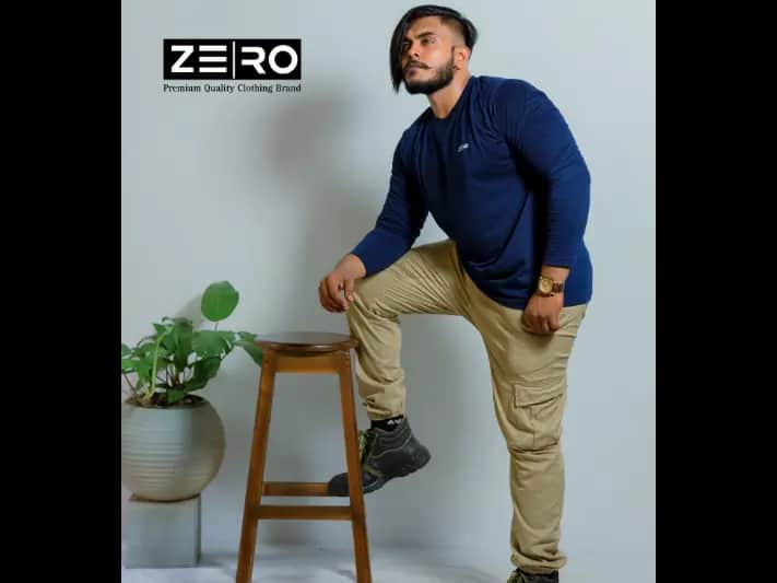 Regular Fit Long Sleeve T-Shirt - Navy Blue