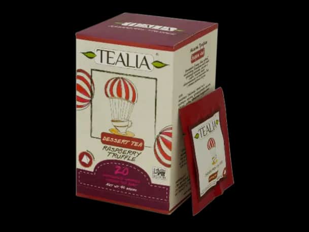 Tealia - RASPBERRY TRUFFLE Pyramid Tea bags in envelop (2g x 20）