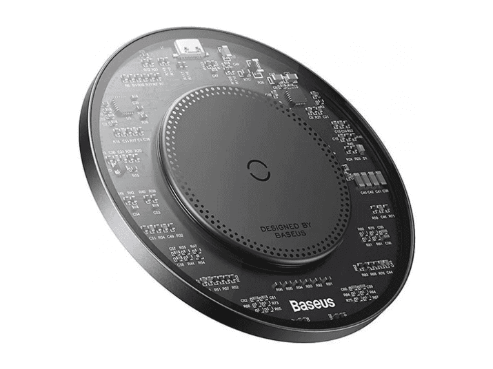 Baseus Simple 2 Wireless Charger 15W Cluster Black(Include: Cable Type-C To Type-C 24W 12V/2A 1m Cluster Black) - CCJJ050001