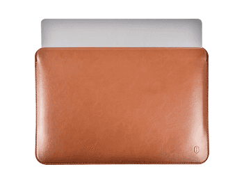 WIWU 13.3 Inch Skin Pro Platinum Leather Sleeve Brown - Designed for MacBook, Water resistant