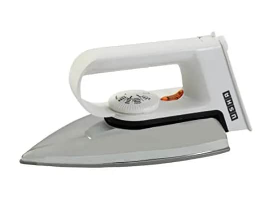 Usha Aluminium Alloy EI 2102T LW TEFLON Dry Iron (White) with 1 year warranty