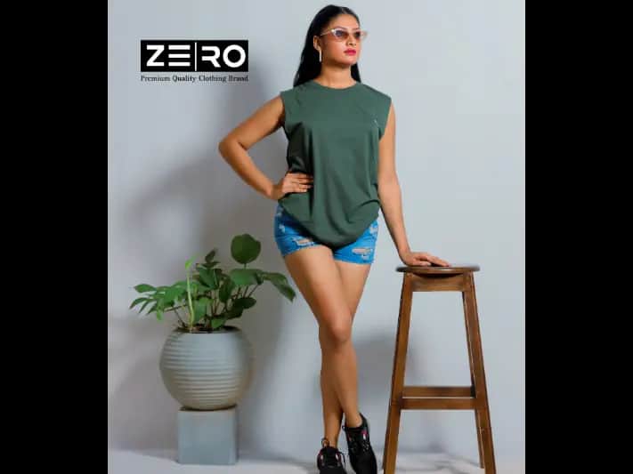 Ladies Regular Fit Arm Cut - Army Green