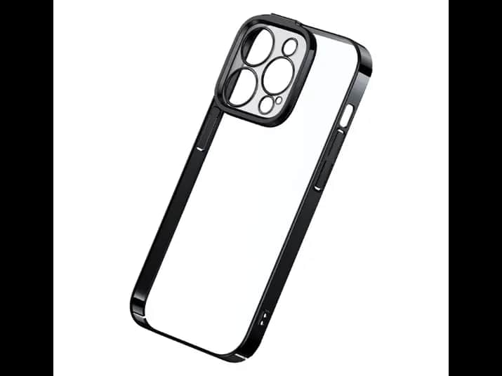 Baseus Glitter Series Case for iP 14 Pro (Pack of 1 with full coverage tempered glass screen protector and cleaning kit), black - ARMC020901/ARMC021303