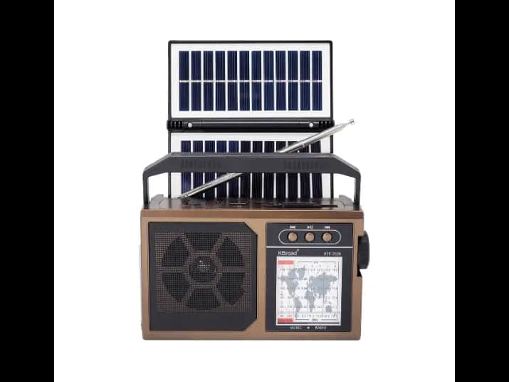 KTF-2029 Solar Panel Radio - micro USB slot for charging with 1 Month Warranty