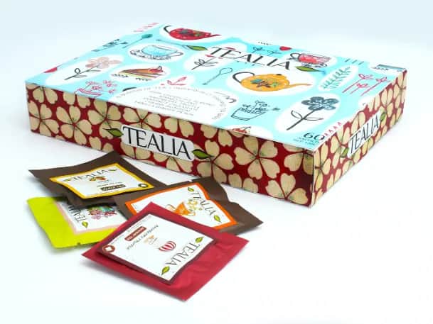 TEALIA - 6 VARIETY DESSERT TEA GIFT BOX ( 2g x 6 X 8 EPTB) - 120g