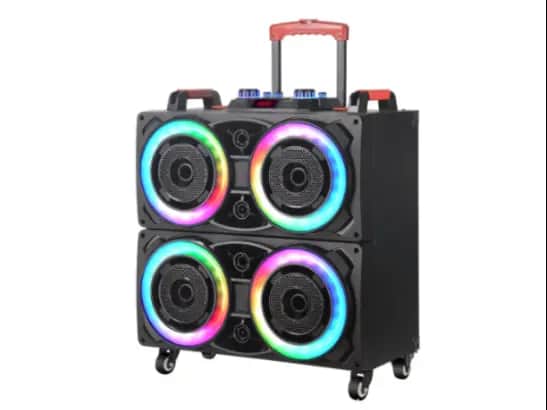 NDR-8888 Portable Amplifier Trolley Double Horn Speaker - 12000 Watts , 3 in 1 Speaker Bluetooth Audio System , Subwoofer, Radio, Bass with 1 month warranty