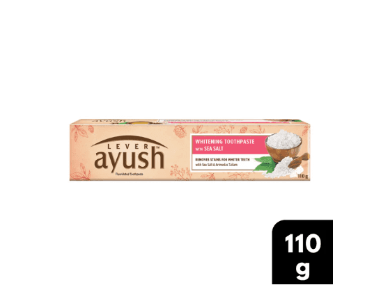 Ayush Whitening Toothpaste 110g - With the natural goodness of Rock Salt and Arimedas Tailam