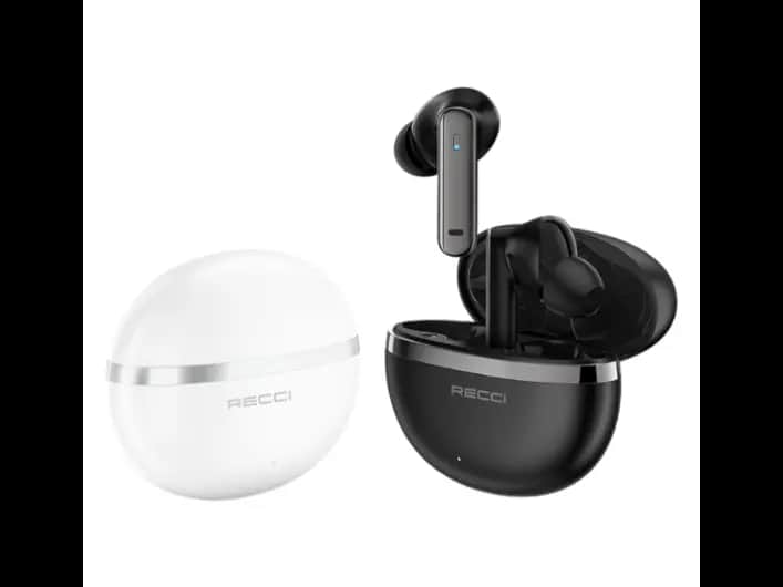 Recci REP-W88 ANC Buds – Black and White with 3 Month  Warranty