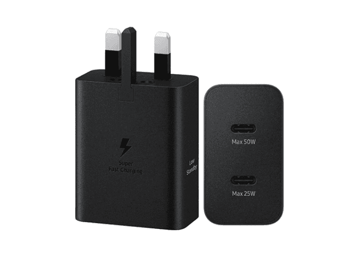 Samsung 50W Power Adapter Duo - USB-C to USB-C 5A Cable Included