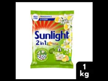 Sunlight Clean and Lemon Fresh Detergent Powder 1kg - offers a long–lasting Lemon Fragrance