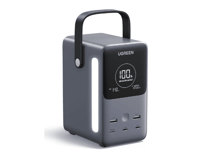 UGREEN 25286 Portable Charger 48000mAh 300W Power Bank 5 Ports USB C with Smart Digital Display Lighting and SOS Mode