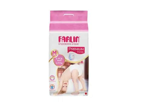 Farlin Diapers, Medium - 4.00 pcs
