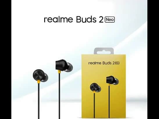 REALME BUDS NEO RMA2016 HF - EXCELLENT BASS , 90 ANGLE AUDIO JACK , HD MICROPHONE