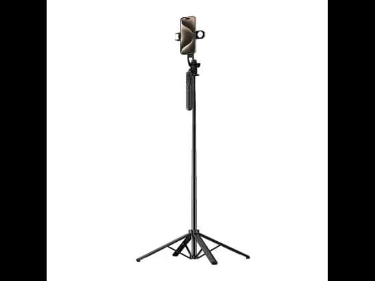 Wiwu WI-SE012 Live Braodcast Tripod Selfie Stick Black - High-Performance Shooting Experience , Ease of Use and Portability , Wide Compatibility and Versatility