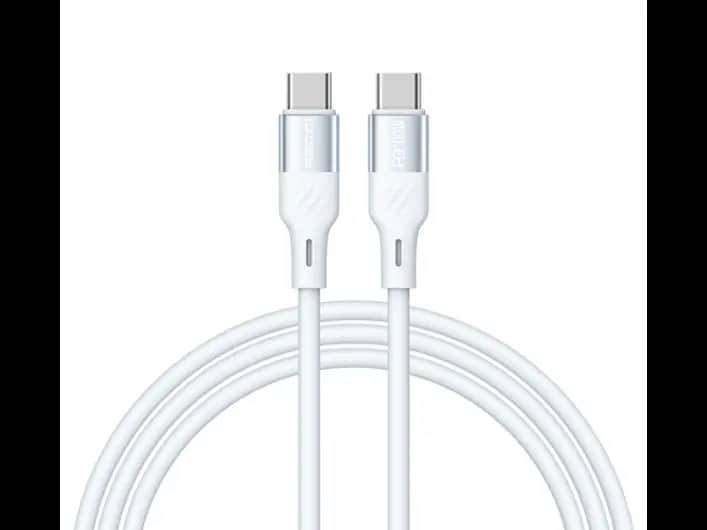 Recci RS22CC PD 100w Excellence Type-C To Type-C 150cm Cable White -03 Month Warranty