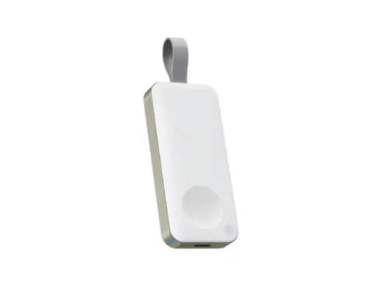 WiWU Wi-M19 Elfin Watch Wireless Charger White - type-C interface , 1200mAh polymer battery , lue light breathing with 6 months warranty