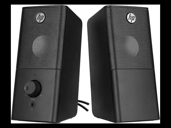 HP DHS-2101 12W 2.0 Channel Micro USB Bookshelf Speaker - Black