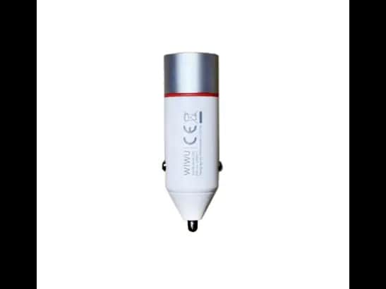 Wiwu Wi-QC023 60W Dual USB Port Car Charger  White - Dual Type-C Ports , 60W Power Delivery ,Compact and Portable , Smart Charging Technology with 6 Month Warranty