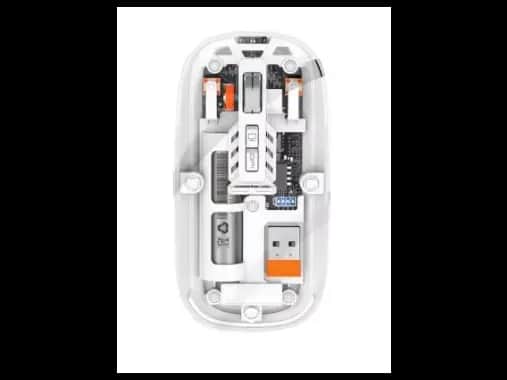Mouse BT Wireless M233,Transparent Magnetic Mouse 2.4G Rechargeable for PC - White