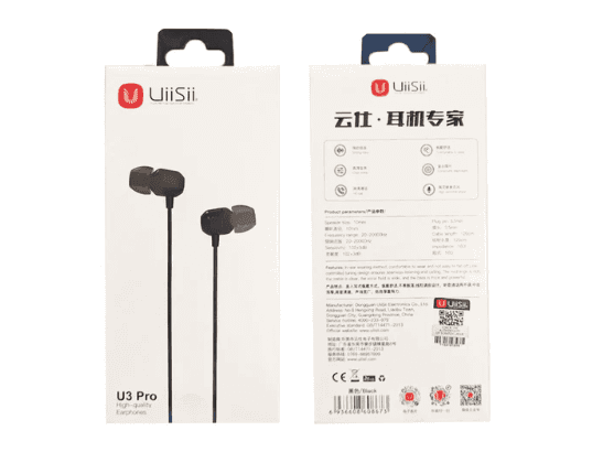 Uiisii U3 Pro Wired Earphone With Mic - EXCELLENT SOUND QUALITY , 3.5mm AUDIO JACK , BUILT-IN MICROPHONE , COMFORTABLE WEARING