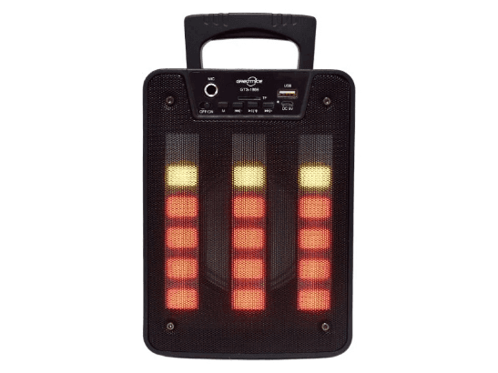Greatnice GTS1869 4 Inch Radio RGB LED Bluetooth Speaker with Microphone - Black