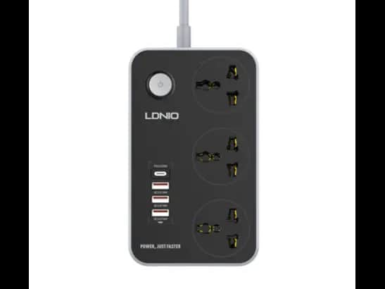 Lindo 3 AC Outlets Universal Power Strip SC3412 Power Code - Black