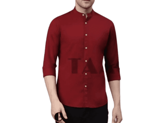 TAAG Premium Linen Long sleeve Shirt – Wine Red