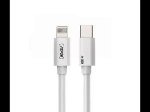 Aspor A109PD Type C to Lightning Cable 1M -  white