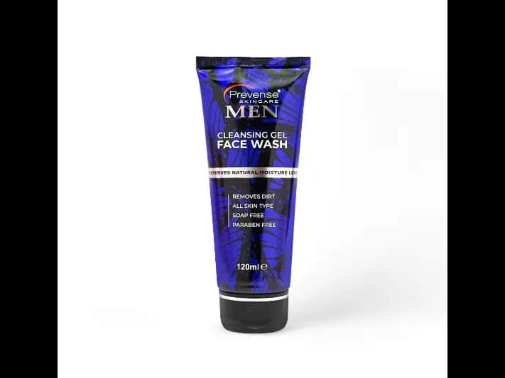WASH OFF CLEANSING GEL – MENS FACE WASH 120ml -PREVENSE