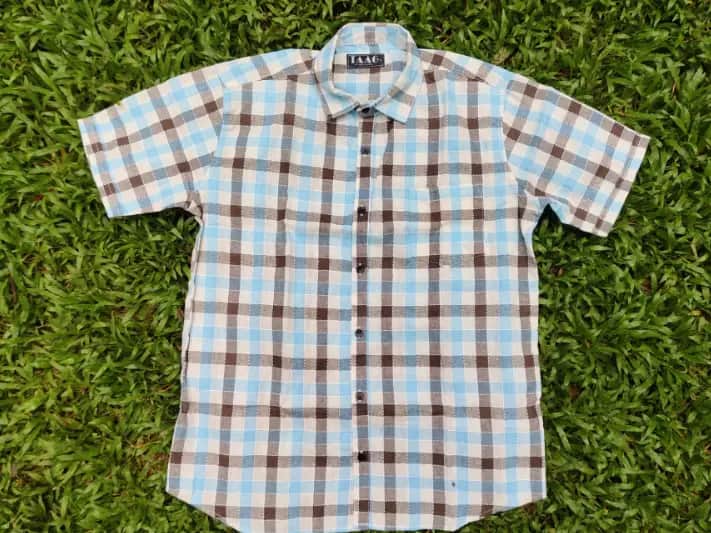 TAAG Premium cotton Short  sleeve check shirts – 0016