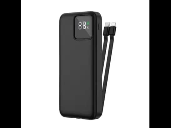 Wiwu JC-22 22.5w 20000mAH LED Display Built In Cable Powerbank Black