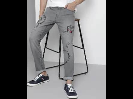 Mid-Wash Slim Fit Jeans