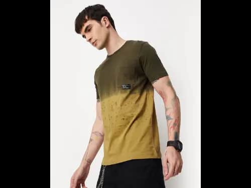 Regular Fit Tie & Dye Crew-Neck T-Shirt