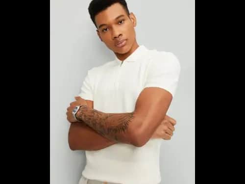 Men Ribbed Regular Fit Polo T-Shirt