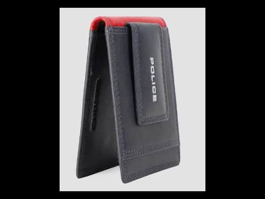 Brand Print Leather Bi-Fold Wallet