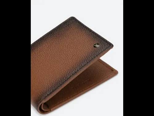 Bi-Fold Wallet with Burnish Effect