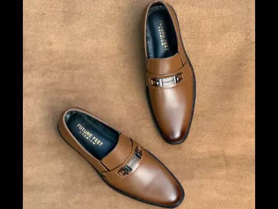 Men’s Two-Tone Tan Cow Leather Slip-on Shoe