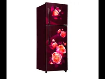 Haier 240L No Frost Double Door Inverter Refrigerator - Red Rose Floral