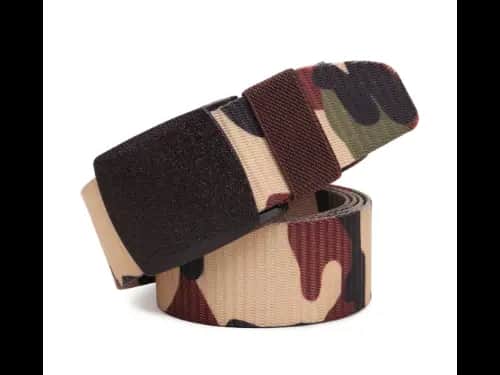 Men Camouflage Print Wide Webbed Belt