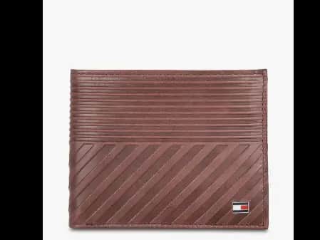 Bi-Fold Wallet with Striped Panel