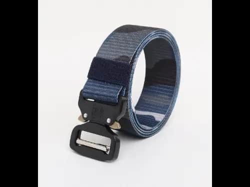 Men Camouflage Print Webbed Wide Belt