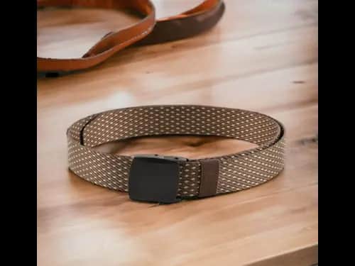 Men Wide Belt with Auto-Lock Buckle Closure