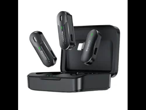 Yesido KR16 Lavalier Lightning Microphone System with Charging Case 2 Transmitter +1 Receiver