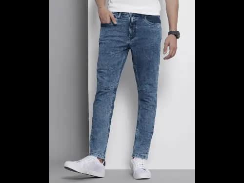 Acid Wash Carrot Fit Jeans