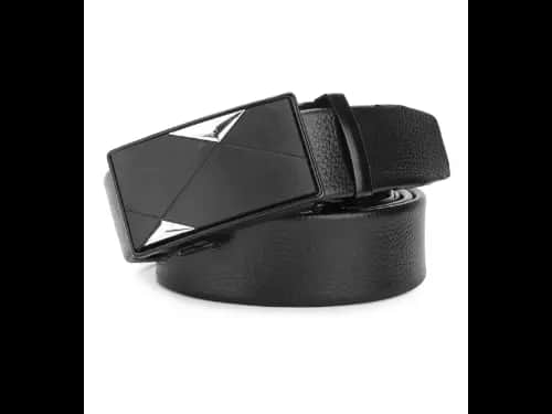Men Slim Belt with Auto-Lock Closure