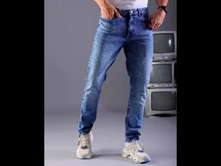 Acid-Wash Slim Fit Jeans