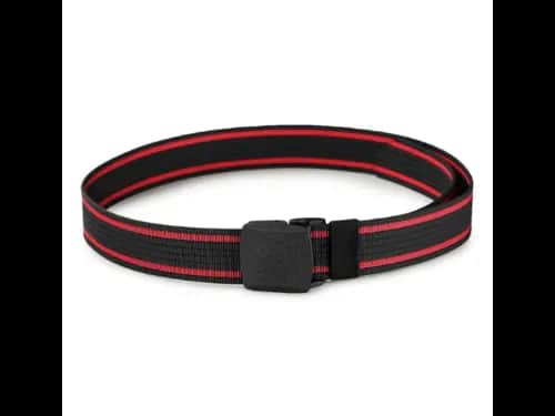 Men Webbed Wide Belt with Clip-Buckle Closure